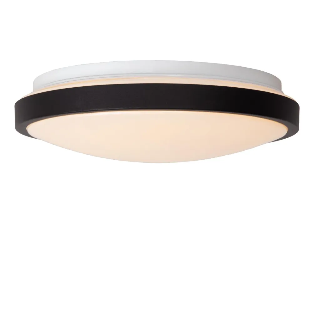 Lucide plafonnière badkamer DASHER - 1xGeïntegreerde LED - Zwart