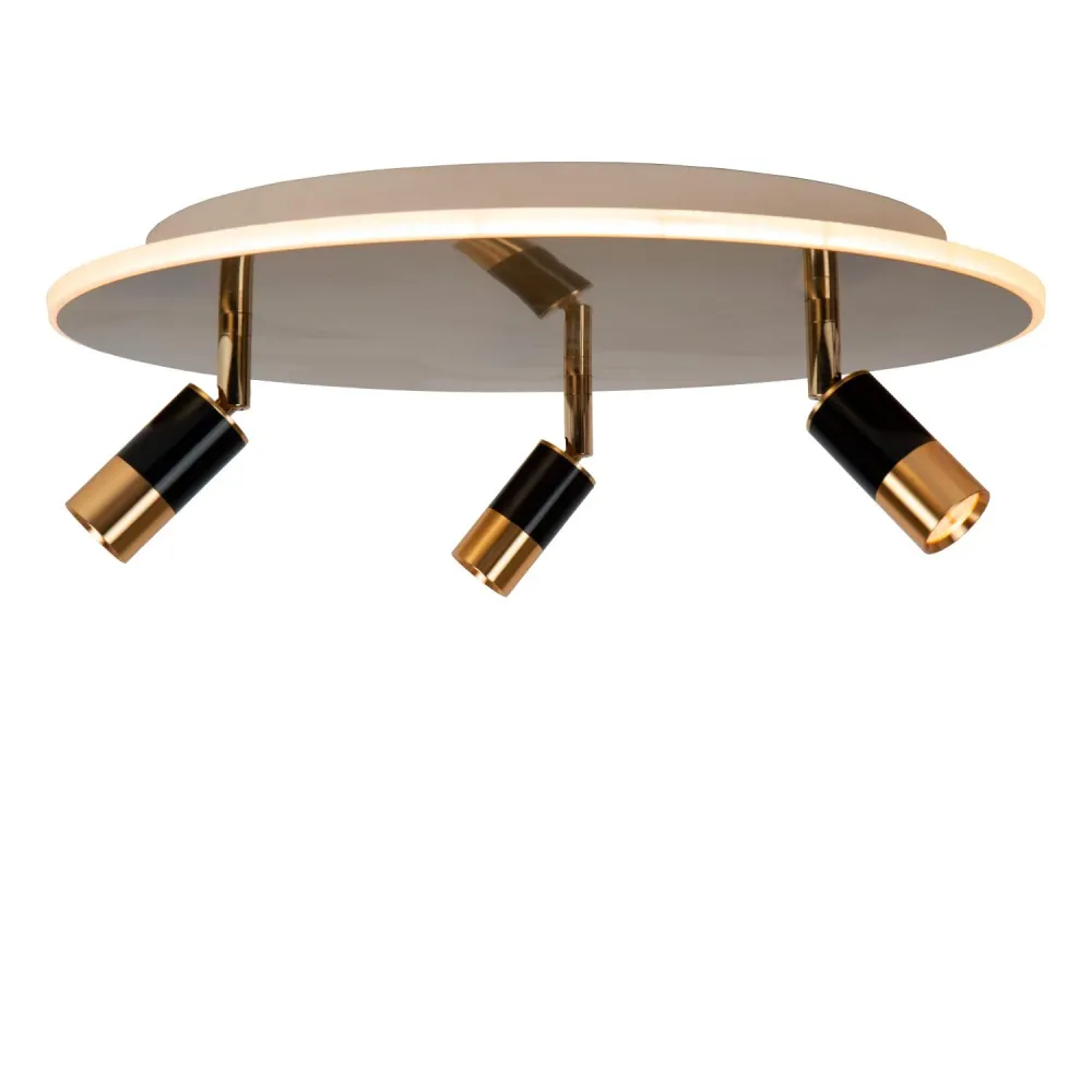 Lucide plafonnière JUBEL - Geïntegreerde LED - Mat Goud / Messing