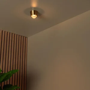 Lucide plafonnière RIGON - Geïntegreerde LED - Mat Goud / Messing