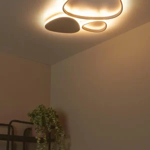 Lucide plafonnière SAMLING - Geïntegreerde LED - Taupe