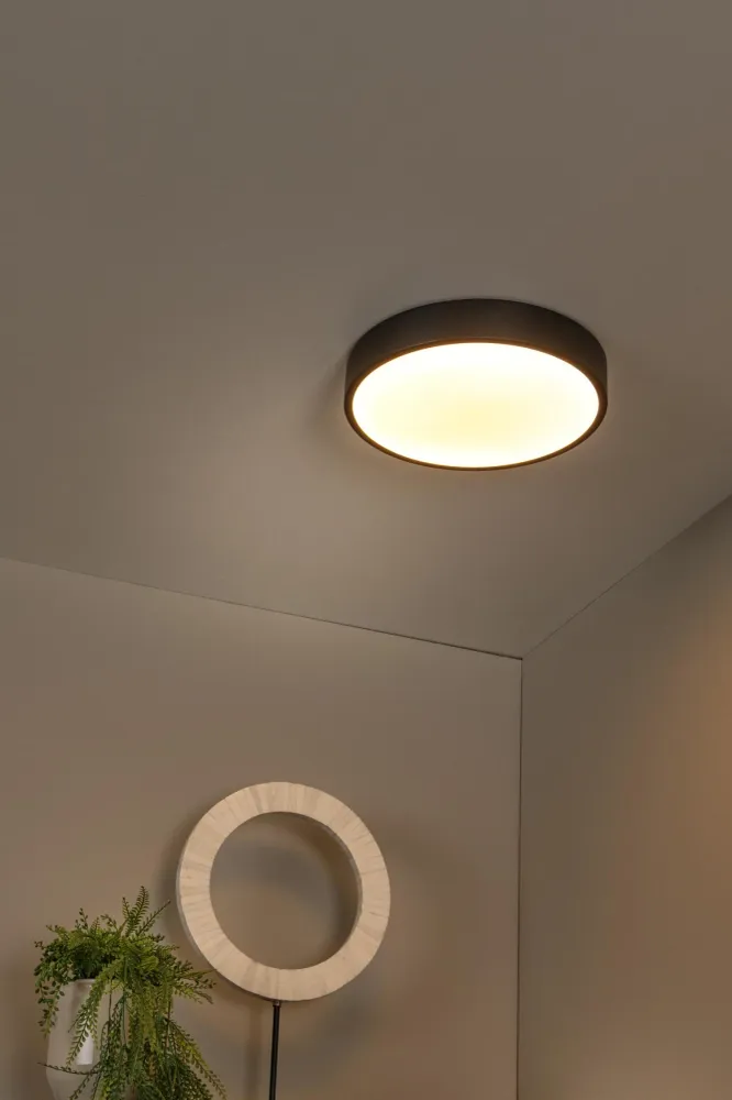 Lucide plafonnière UNAR - Geïntegreerde LED - Zwart