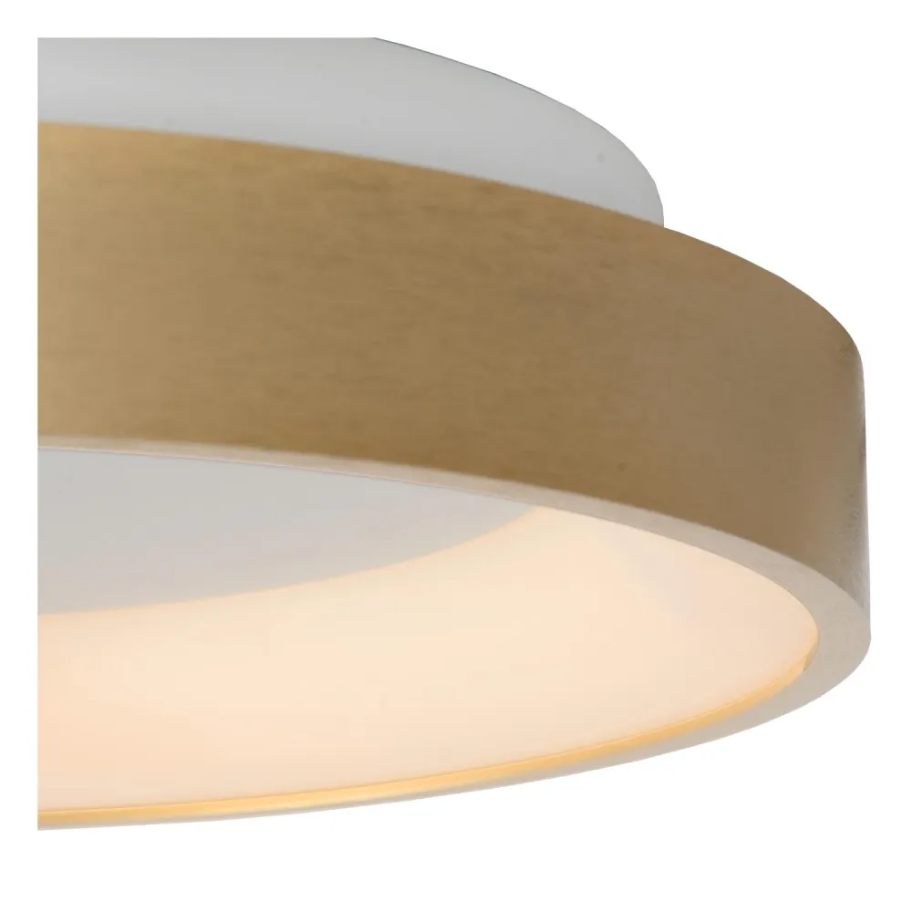 Lucide plafonnière VIDAL - Geïntegreerde LED - Mat Goud / Messing