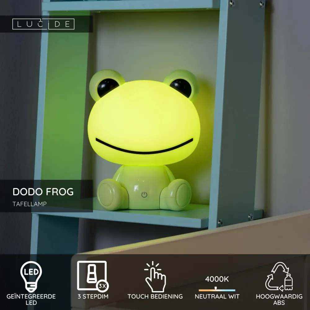 Lucide tafellamp DODO FROG - Geïntegreerde LED - Groen