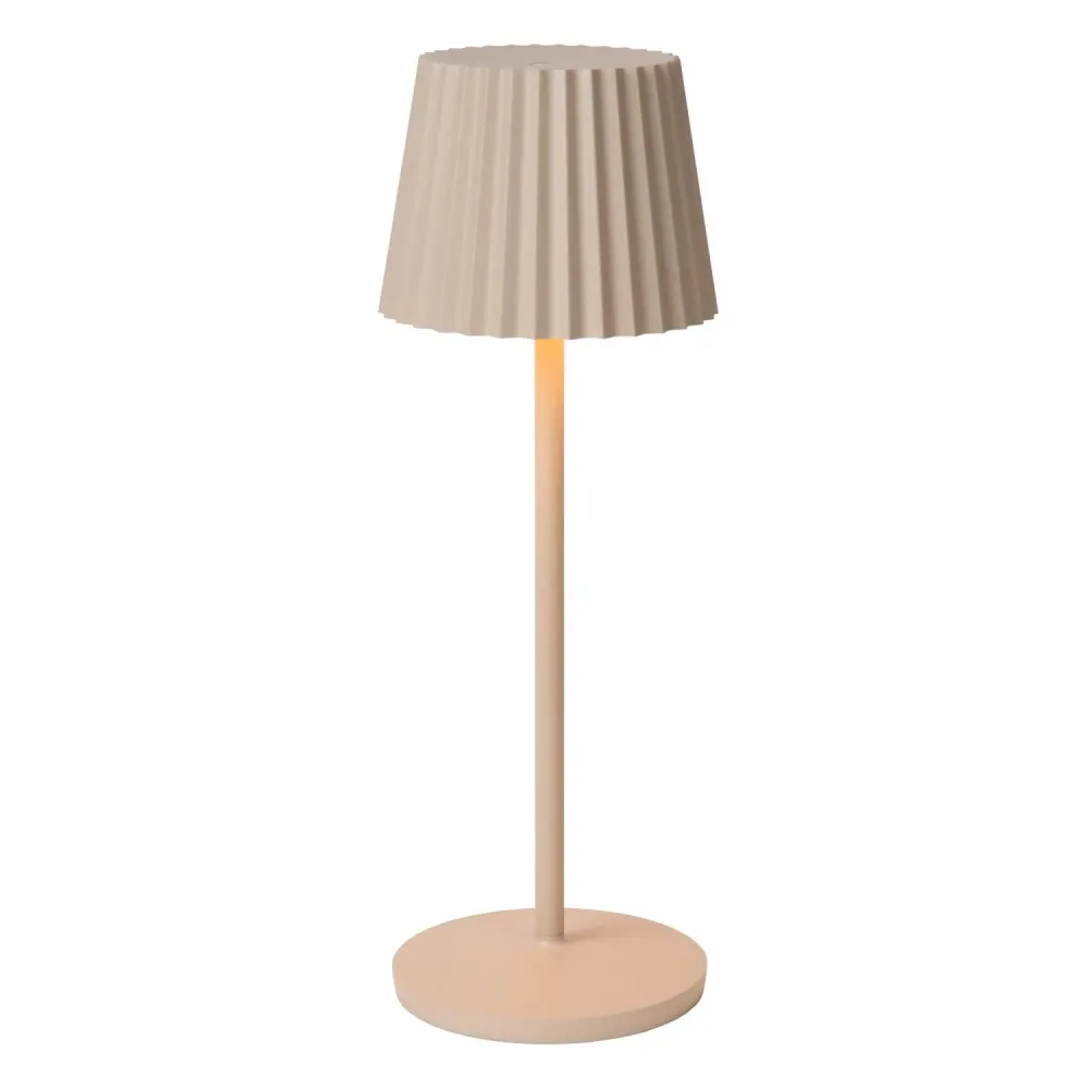 Lucide tafellamp JUSTINE - Geïntegreerde LED - Beige