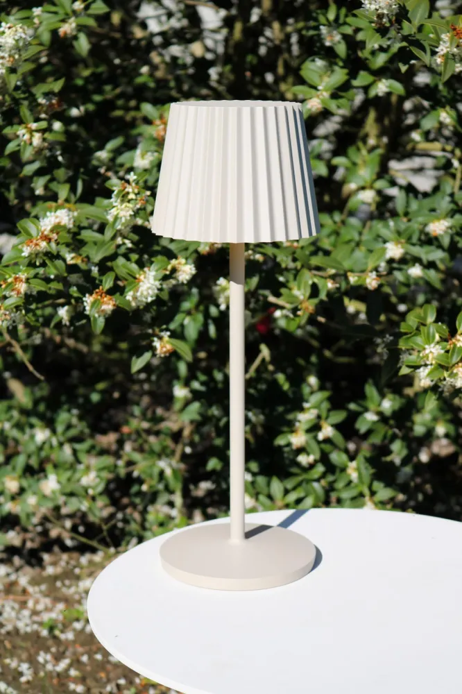 Lucide tafellamp JUSTINE - Geïntegreerde LED - Beige