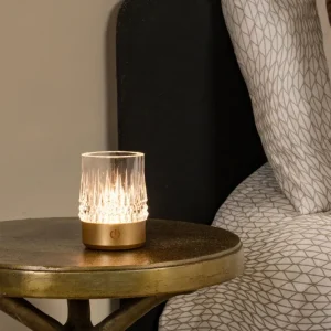 Lucide tafellamp LILY - Geïntegreerde LED - Mat Goud / Messing