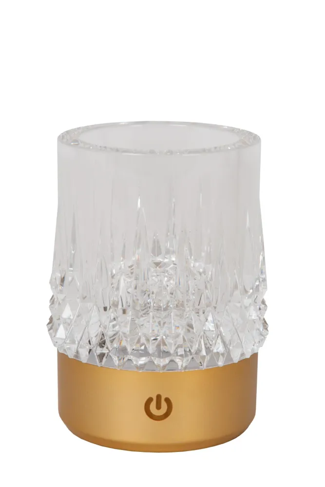 Lucide tafellamp LILY - Geïntegreerde LED - Mat Goud / Messing