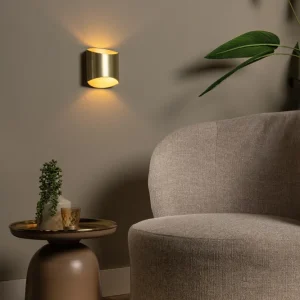 Lucide wandlamp DILETTA - 1xG9 - Mat Goud / Messing