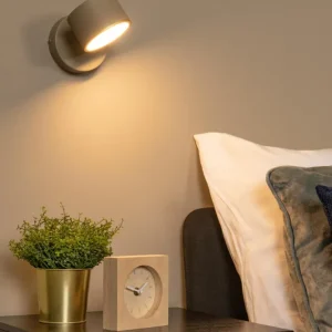 Lucide wandlamp GIAN - Geïntegreerde LED - Taupe