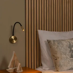 Lucide wandspot ASJA - Geïntegreerde LED - Mat Goud / Messing