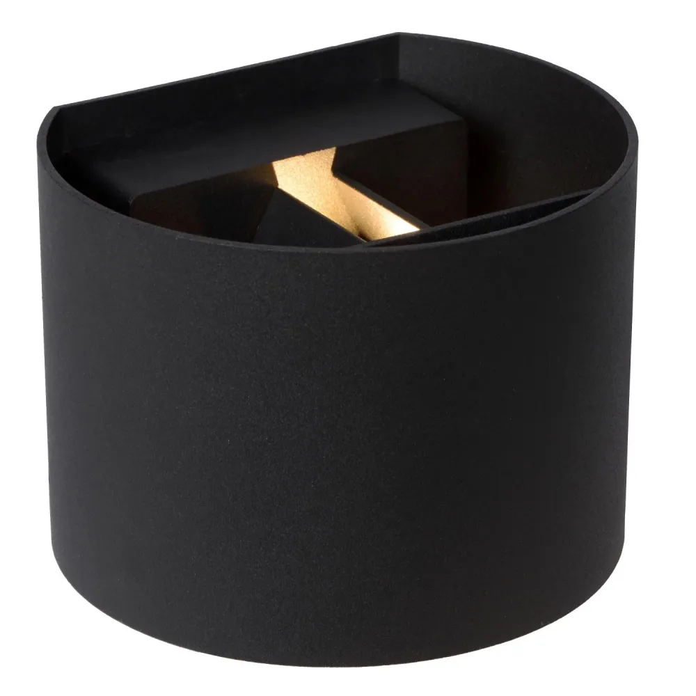Lucide wandspot badkamer AXI - 2xGeïntegreerde LED - Zwart
