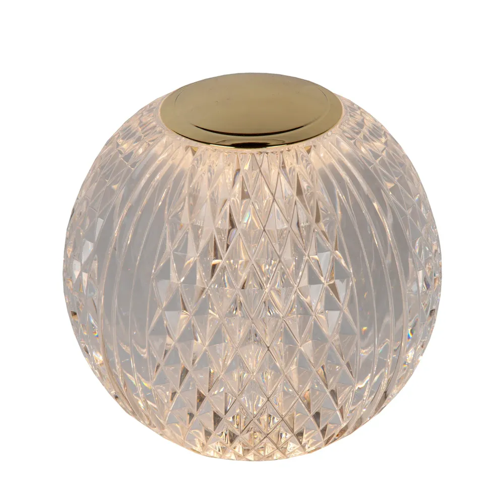 Oplaadbare Tafellamp Cintra | Ø 11 cm | 2 W | Transparant Lucide