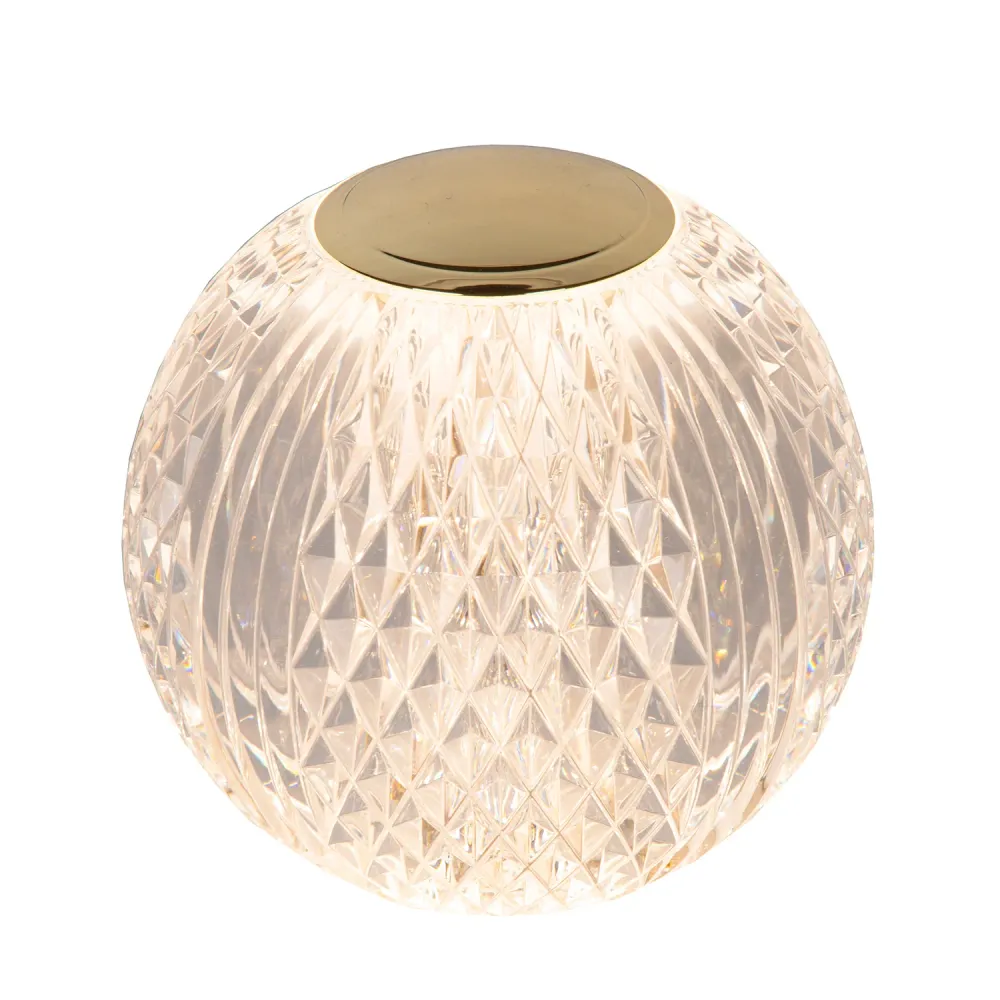 Oplaadbare Tafellamp Cintra | Ø 11 cm | 2 W | Transparant Lucide