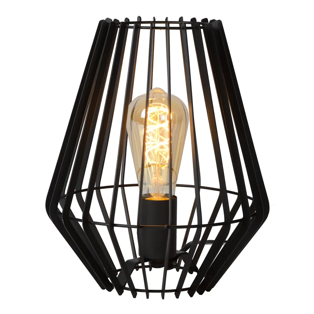 Tafellamp Reda | Ø 23 cm | Zwart Lucide