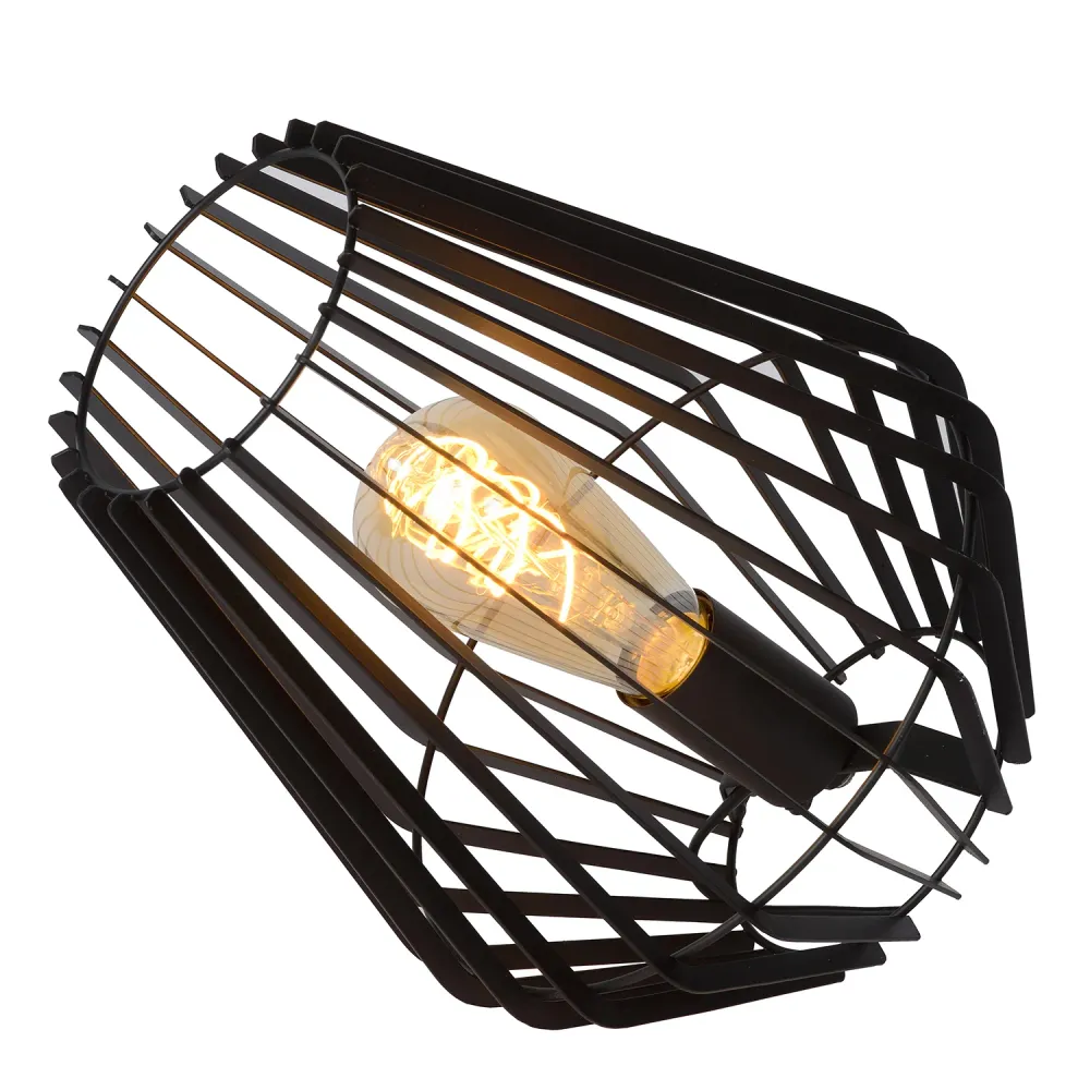 Tafellamp Reda | Ø 23 cm | Zwart Lucide