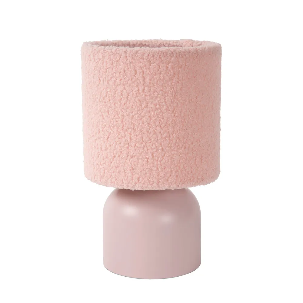 Tafellamp Woolly | Ø 16 cm | Roze Lucide