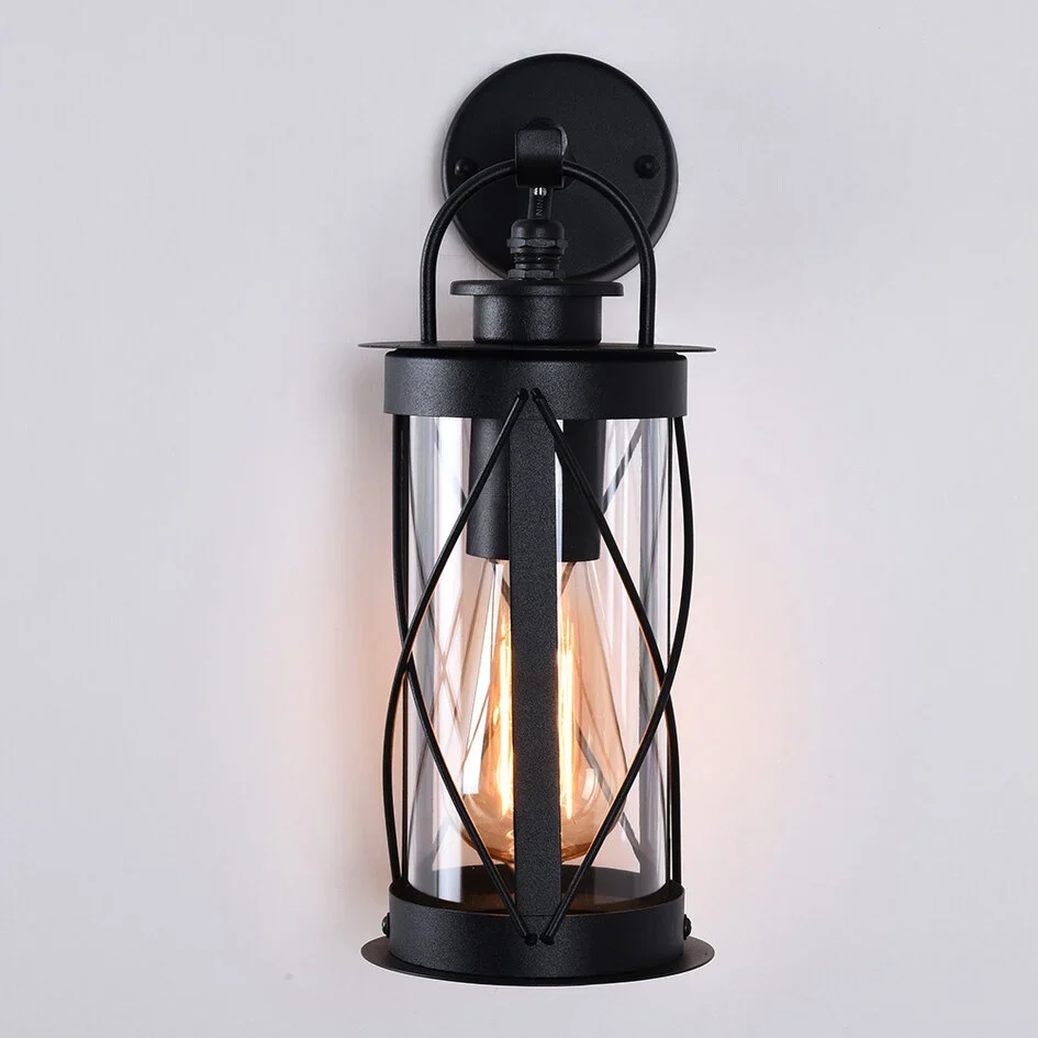 Boris Industriële Buitenlamp - Zwart RVS Wandlamp - E27 - IP44 LumenXLpro