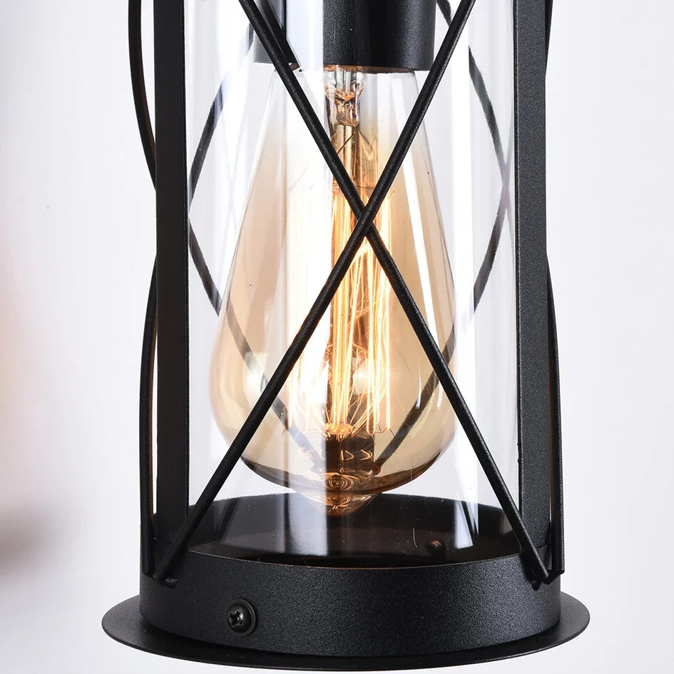 Boris Industriële Buitenlamp - Zwart RVS Wandlamp - E27 - IP44 LumenXLpro