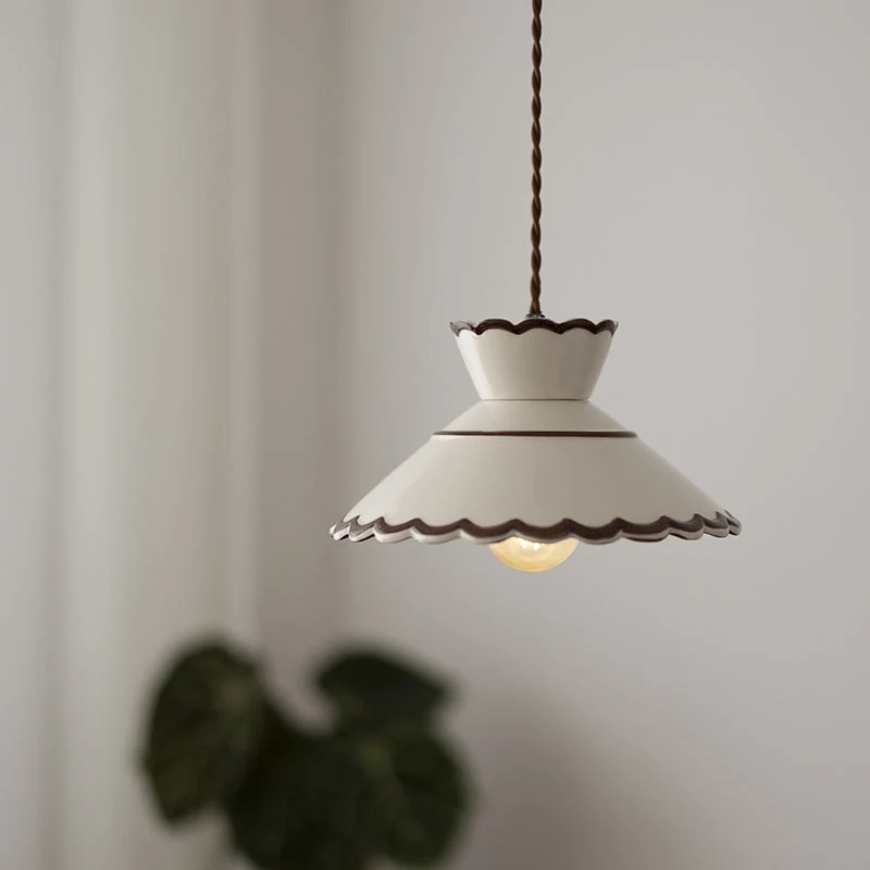 Franse Keramische Hanglamp – Minimalistische Kegelvorm, E26 Fitting Lumio