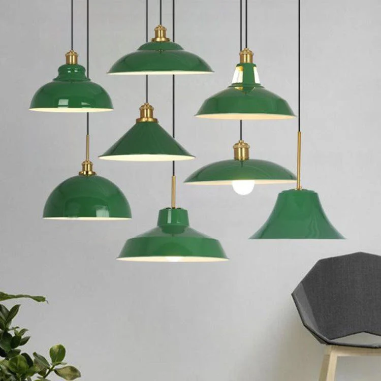 Industriële Elegante Groene Hanglamp Meerdere Formaten Lumio
