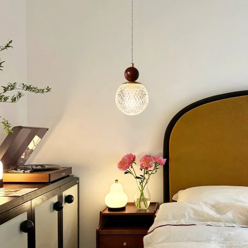 Minimalistische Walnoot Houten Hanglamp – Modern Acryl/IJzer – E26 Fitting Lumio
