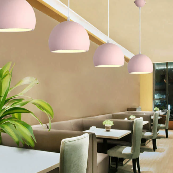 Moderne Aluminium Hanglamp – Zwart, Wit, Geel, Blauw, Roze, Rood, Groen, Grijs – E26 Lumio