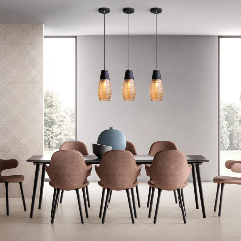 Moderne Glazen Hanglamp Helder Zwart Design Lumio