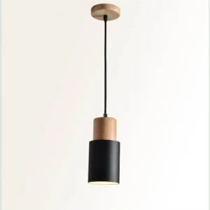 Moderne Hanglamp van Metaal en Hout met Kleurrijk Design Lumio