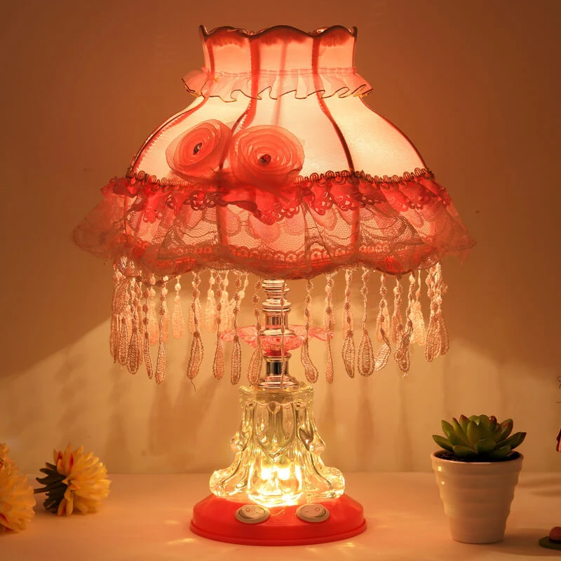 Moderne Stoffen Tafellamp – Glas & Textiel, E26 Fitting, 39 cm Hoog Lumio