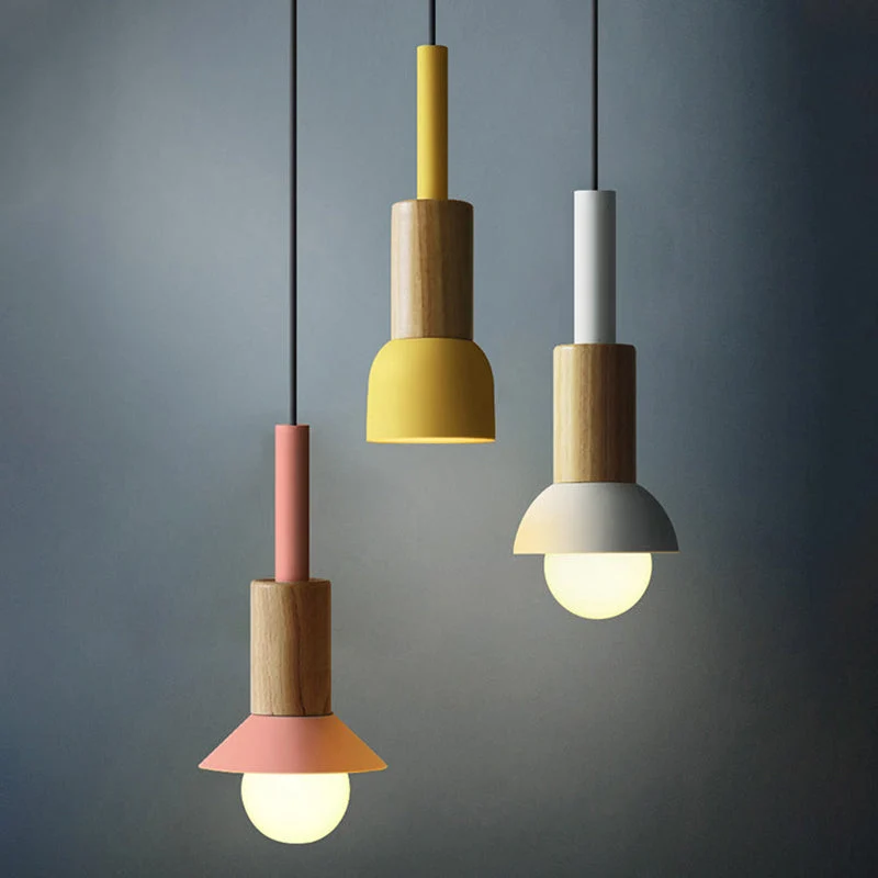 Scandinavische Houten Hanglamp met Kleurrijk Design Lumio