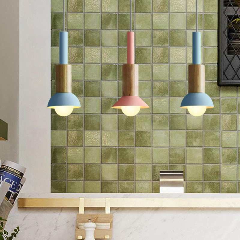 Scandinavische Houten Hanglamp met Kleurrijk Design Lumio