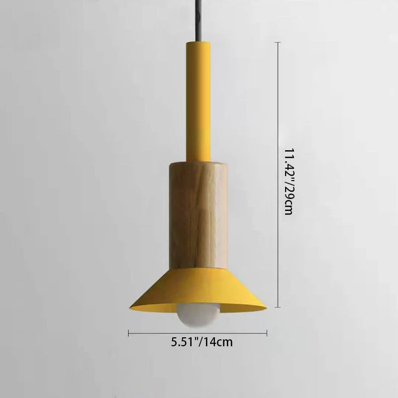 Scandinavische Houten Hanglamp met Kleurrijk Design Lumio