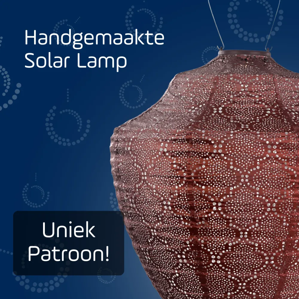 Lumiz solar lampion - bazaar crown - 40 cm - koper