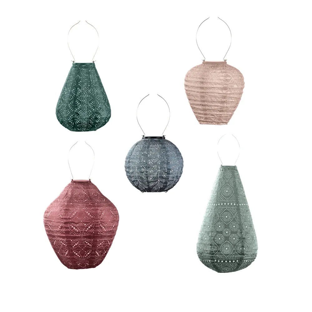 Lumiz solar lampion - botanico set - 5 stuks