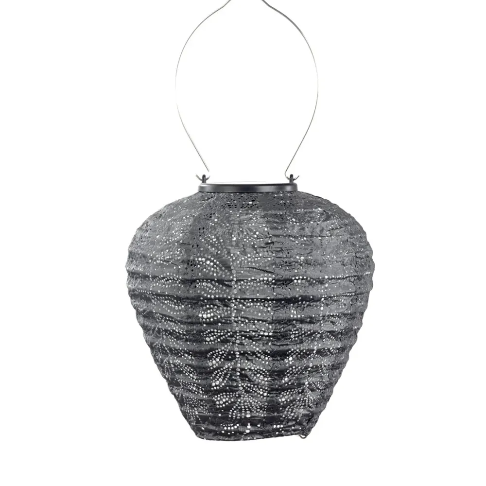 Lumiz solar lampion - folia balloon - 20 cm - donkergrijs