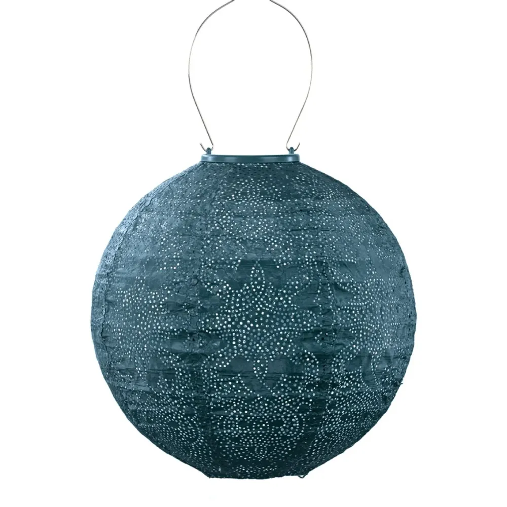 Lumiz solar lampion - marrakesh rond - 30 cm - petrol