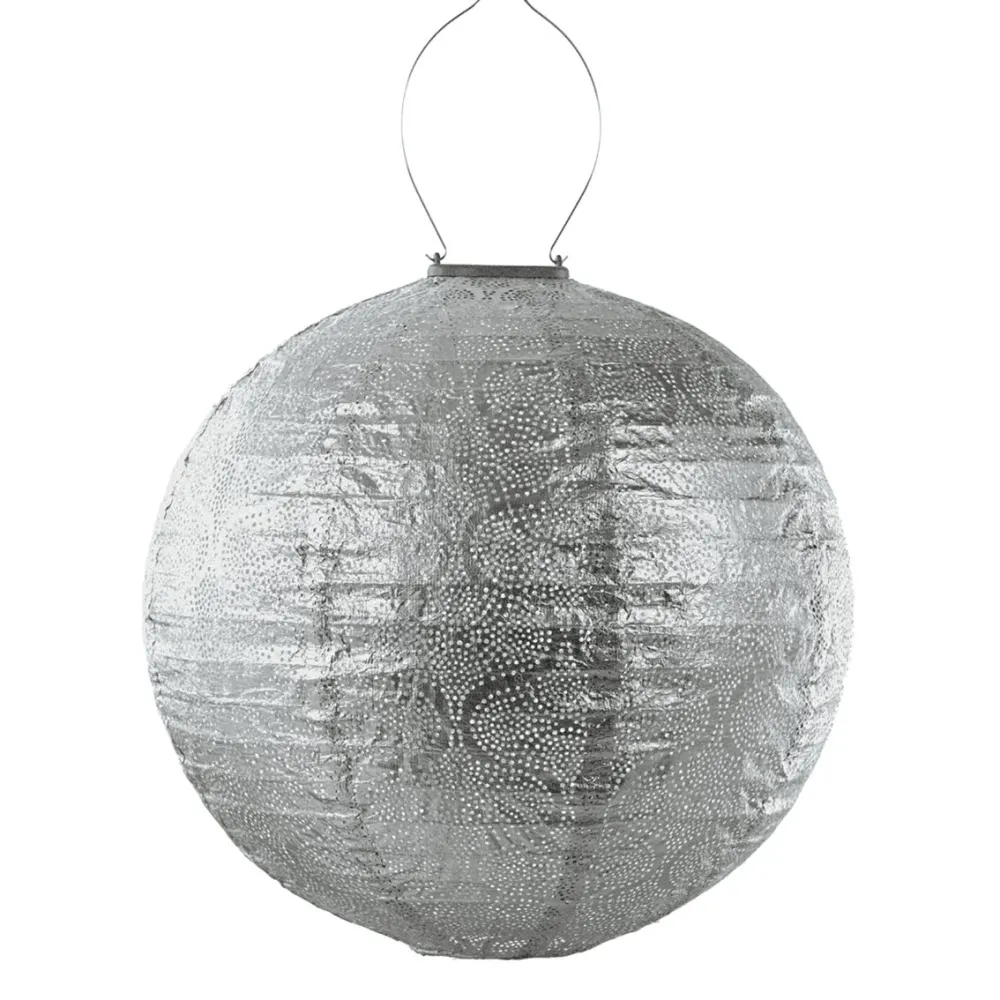 Lumiz solar lampion - tigres rond - 40 cm - zilver