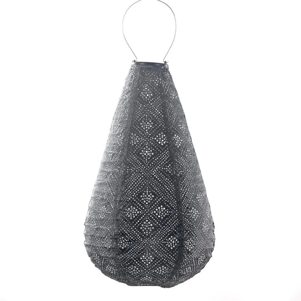 Lumiz solar lampion - topaze drop - 28 cm - donkergrijs