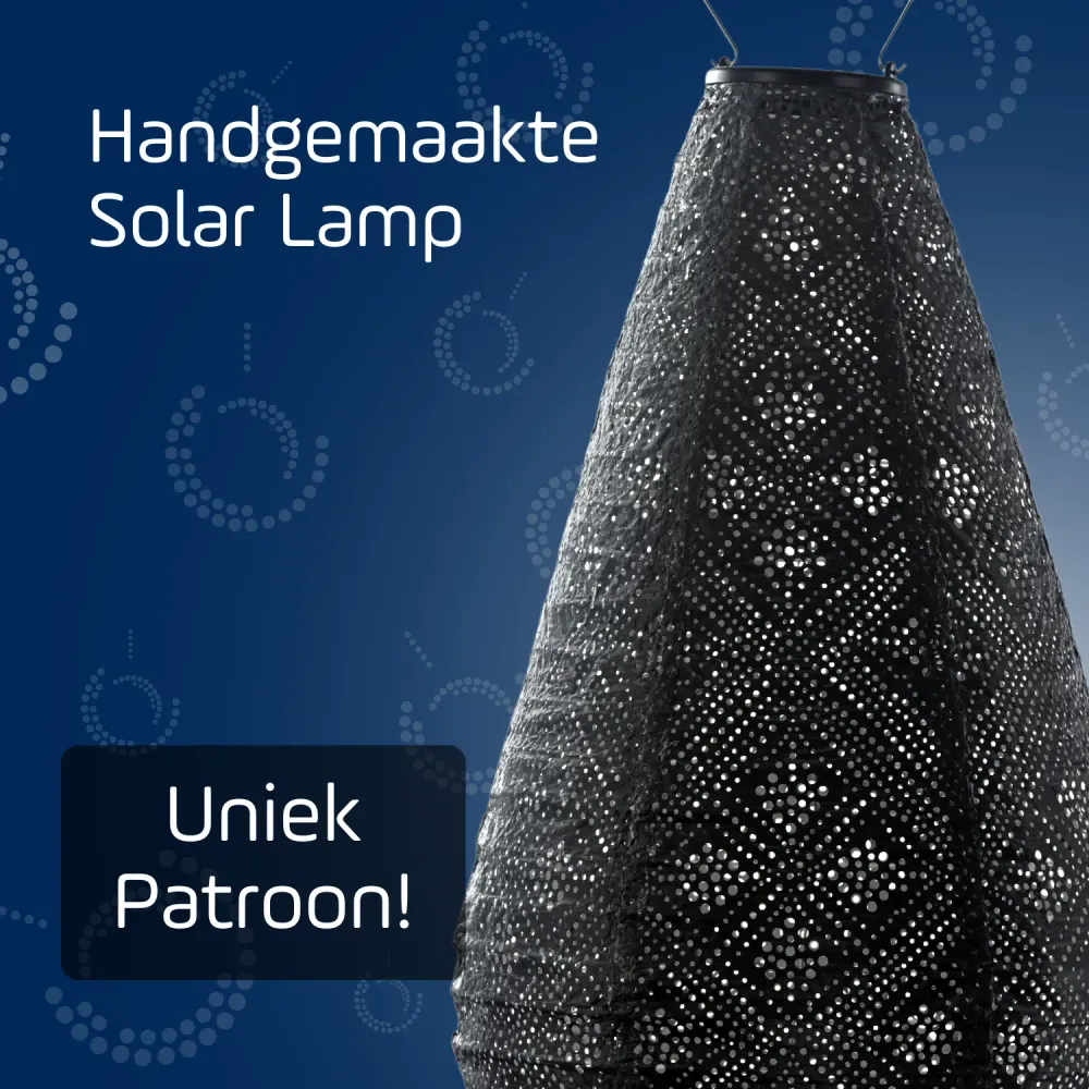 Lumiz solar lampion - topaze drop - 28 cm - donkergrijs