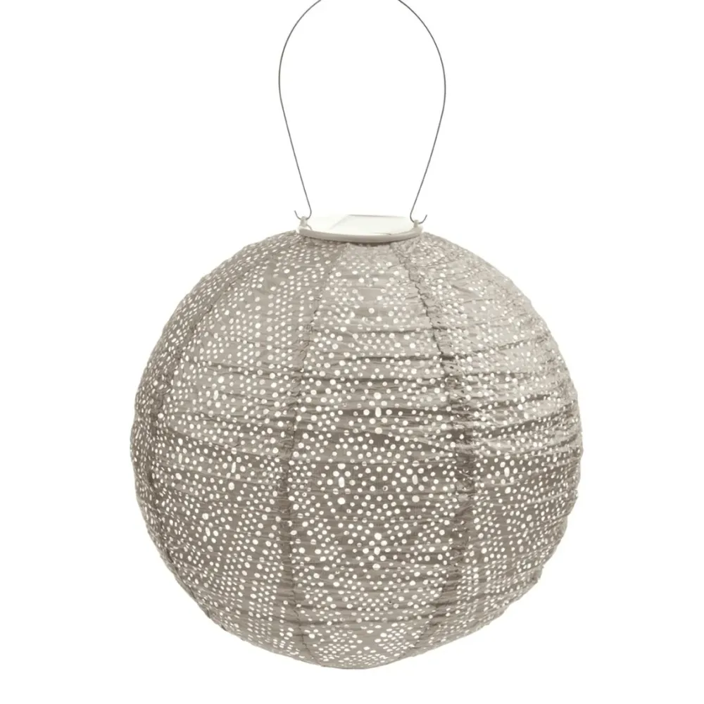 Solar Lampion Ikat Light Taupe Lumiz