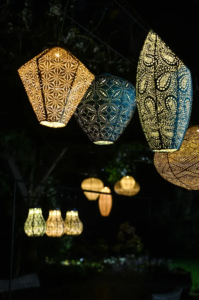 Solar Lampion Mandela Mauve Purple Lumiz