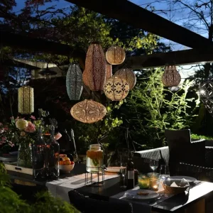 Solar Lampion Topaze Grey Blue Lumiz