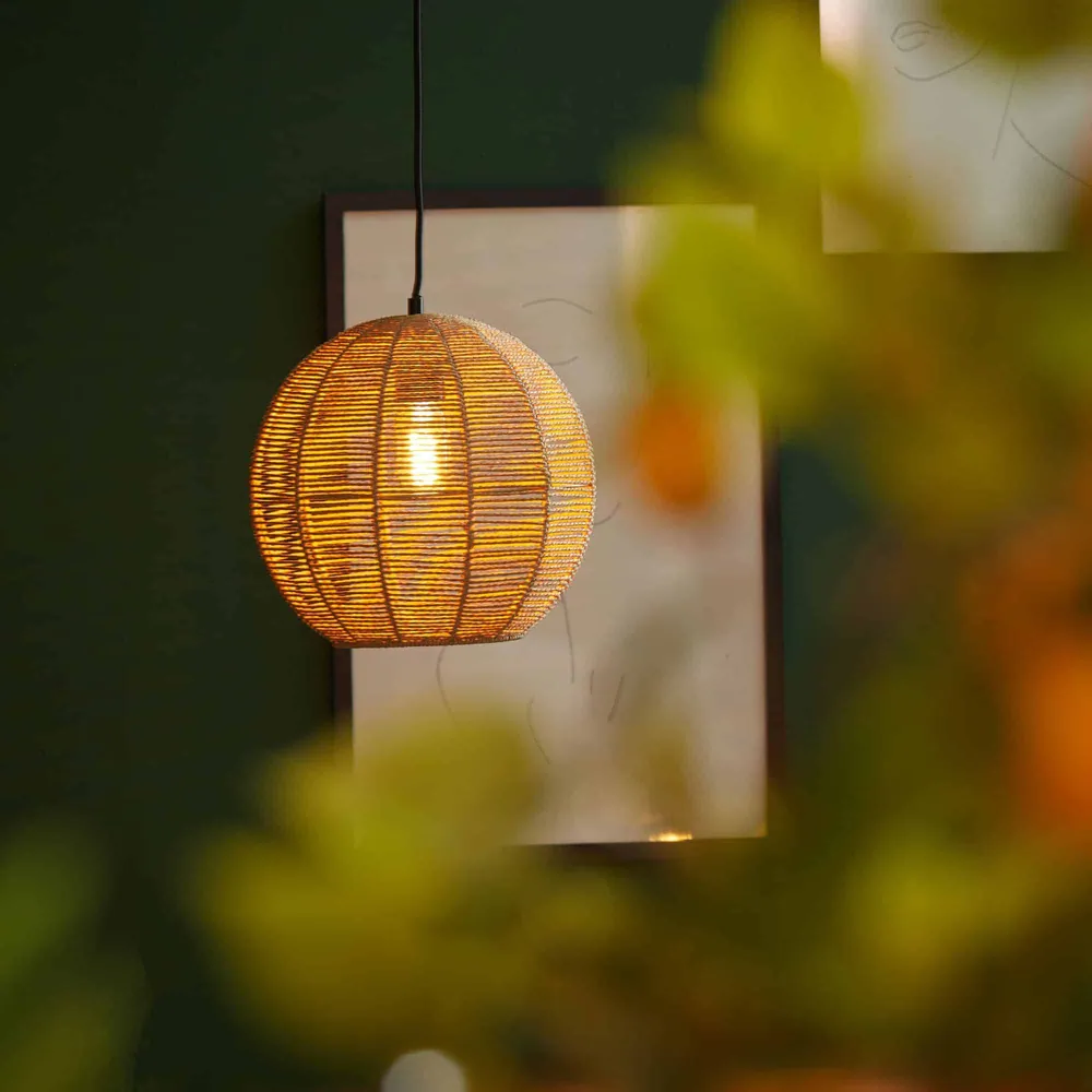 Luqaza hanglamp Roope - naturel - Ø30cm