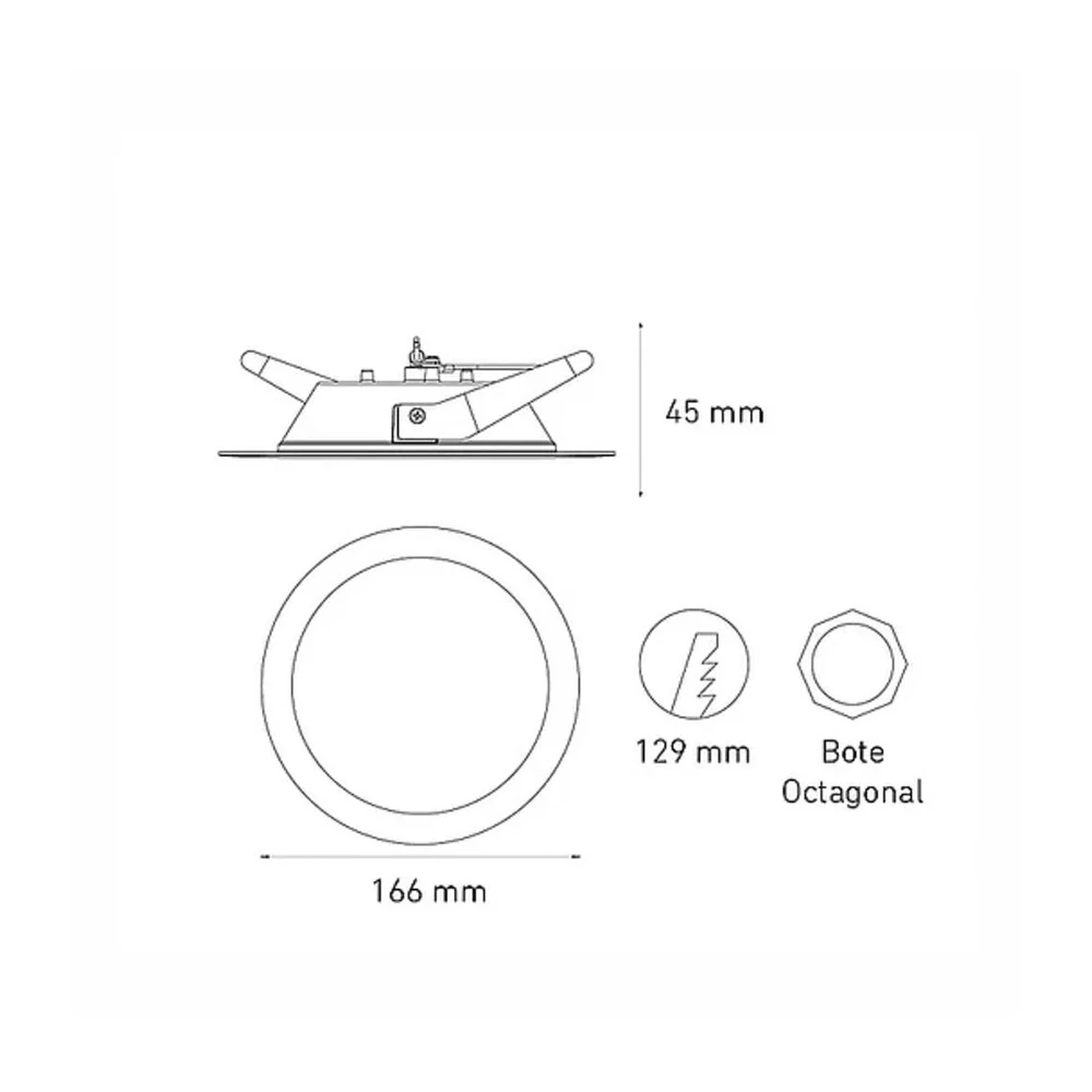DOWNLIGHT LED EMPOTRAR LUNA 9 SSD 9W/105-140V. NIQUEL SATIN 4000K LUZ NEUTRA ELECTROMAG MAGG