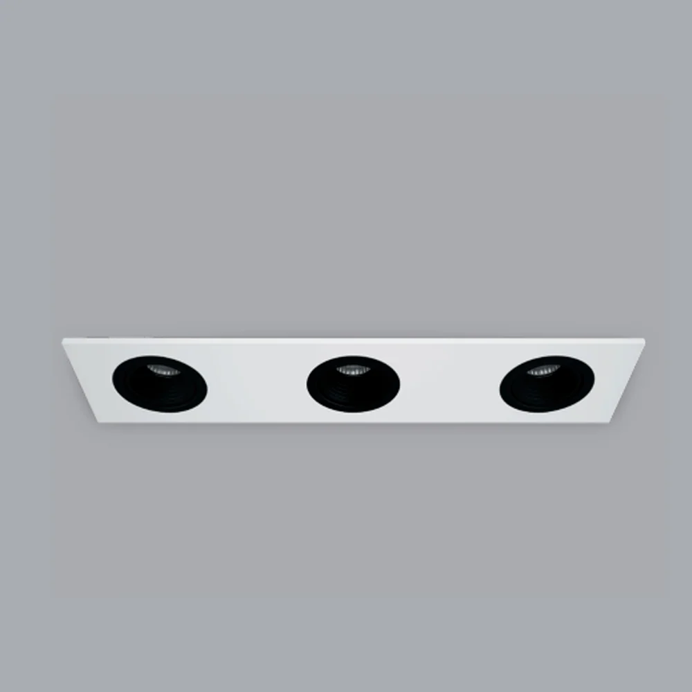 LUMINARIO LED DIRIGIBLE SOBREPONER TECHO FLASH D III 13W/100-140V. 20 NEGRO CON BLANCO 3000K LUZ CALIDA ELECTROMAG MAGG