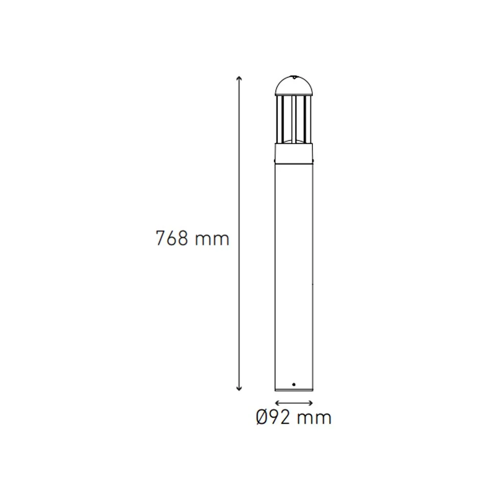 LUMINARIO LED EMPOTRADO PISO BOLLARD VENECIA DOMO 800 6W/100-305V. GRIS 3000K LUZ CALIDA ELECTROMAG MAGG