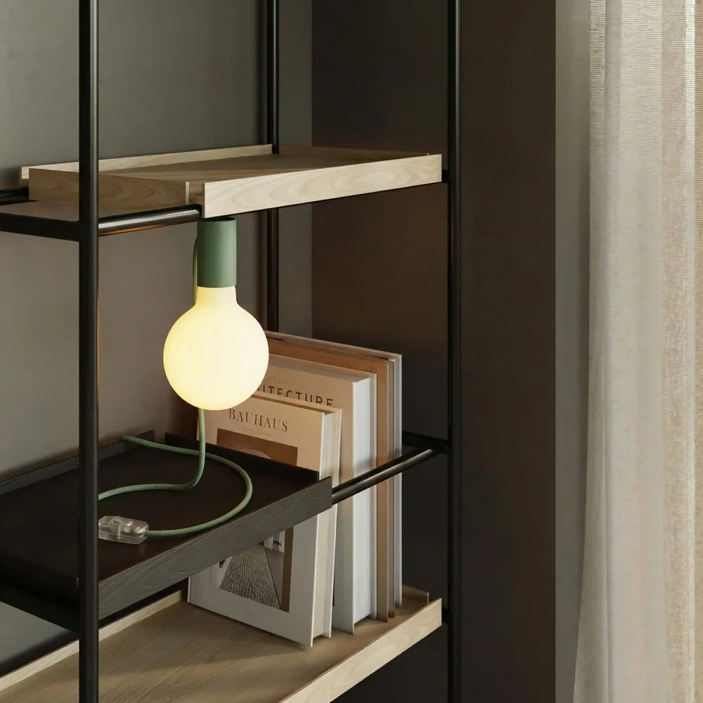 Magnetische plug- lamp met E27-fitting en UK-stekker - Groen