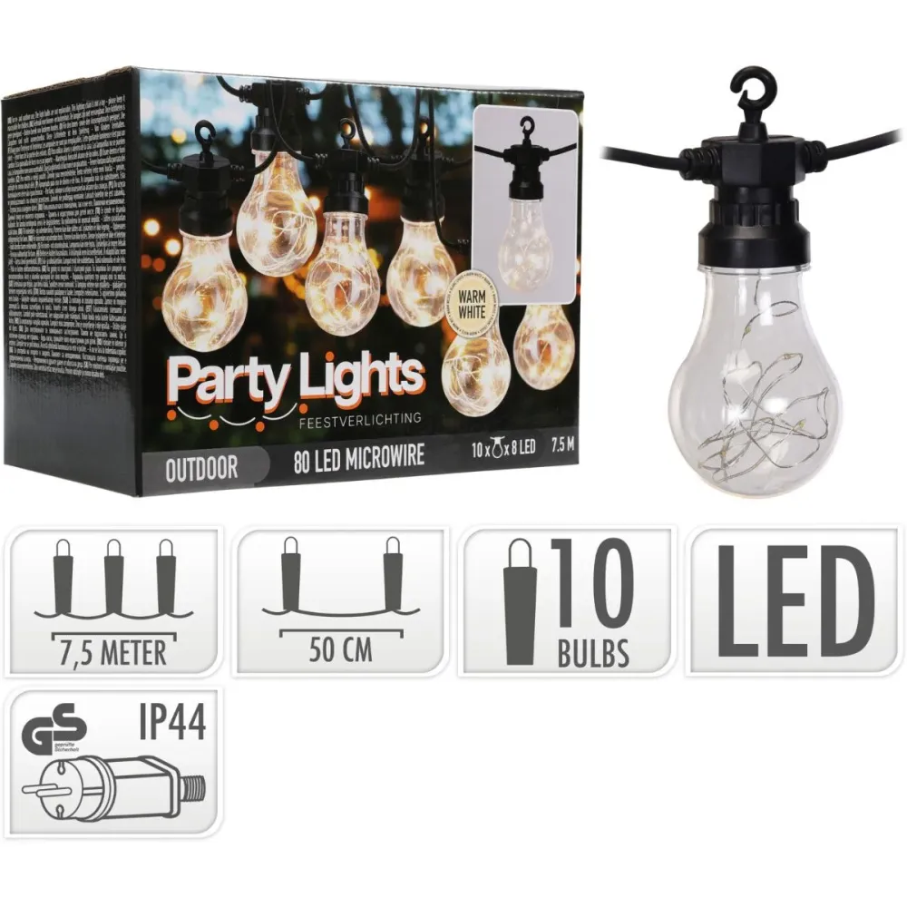 Feestverlichting Voor De Tuin - 450Cm - Warm Wit - 10X8 Micro Led Marcels Webwinkel