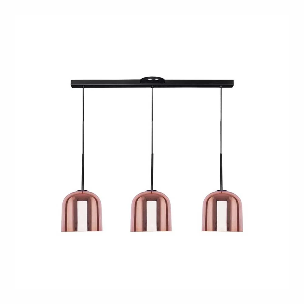 LUMINARIO COLGANTE ALUMINIO VIDRIO SOPLADO DEGRADADO RIEL DE 50 DISPONIBLE COBRE 127V LAMPARA OPCIONAL NO INCLUIDA MAXXI
