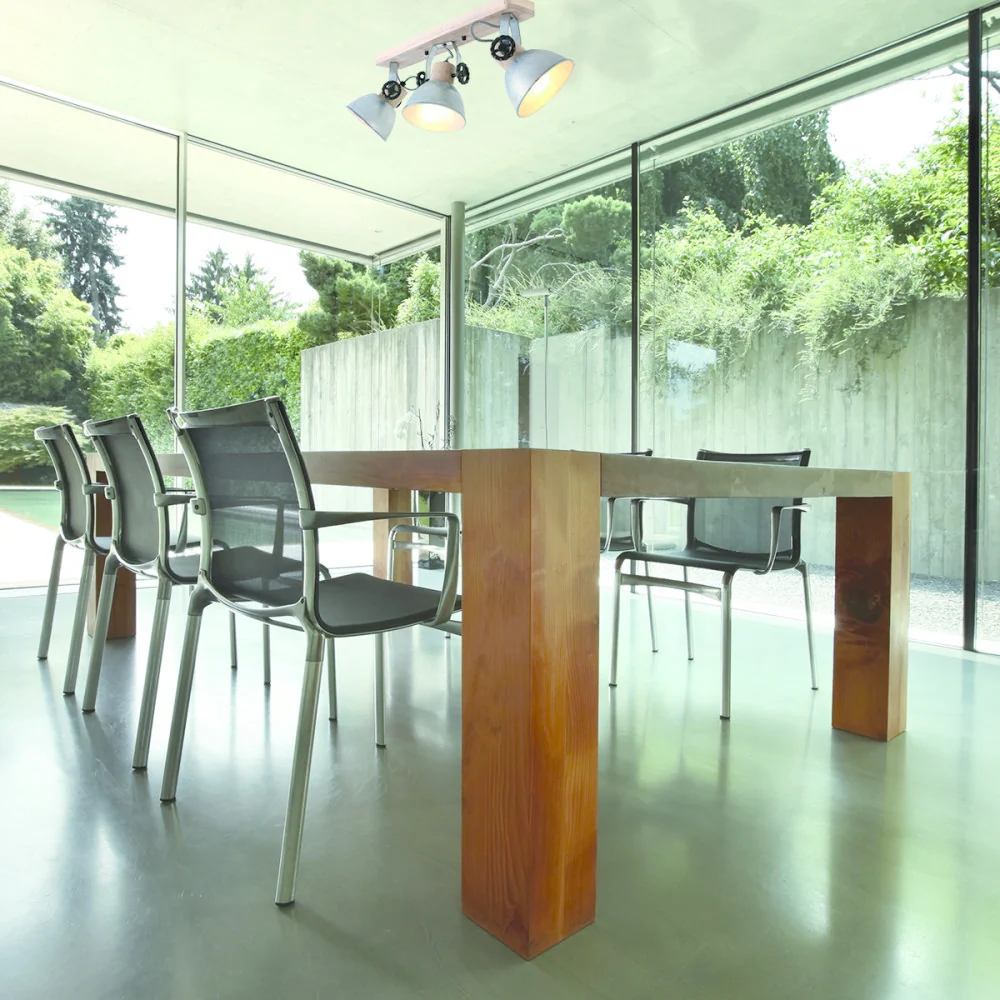 Mexlite spot gearwood - 3 lichts - 59x 17 cm - antraciet